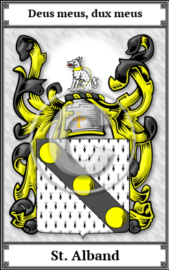 St. Alband Family Crest Download (JPG)  Book Plated - 150 DPI