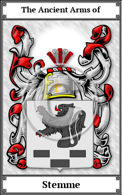 Stemme Family Crest Download (JPG)  Book Plated - 150 DPI