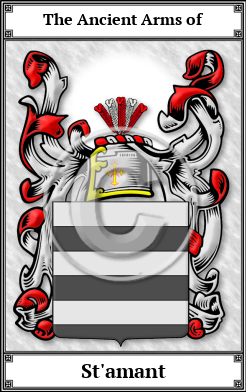 St'amant Family Crest Download (JPG) Book Plated - 600 DPI