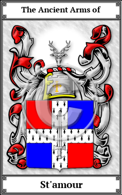St'amour Family Crest Download (JPG) Book Plated - 600 DPI
