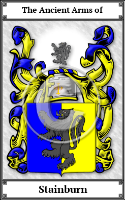 Stainburn Family Crest Download (JPG) Book Plated - 600 DPI