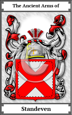 Standeven Family Crest Download (JPG) Book Plated - 600 DPI