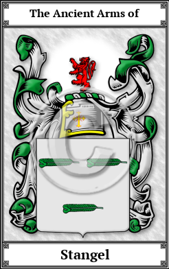 Stangel Family Crest Download (JPG) Book Plated - 600 DPI