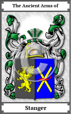 Stanger Family Crest Download (JPG)  Book Plated - 150 DPI