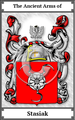 Stasiak Family Crest Download (JPG) Book Plated - 600 DPI