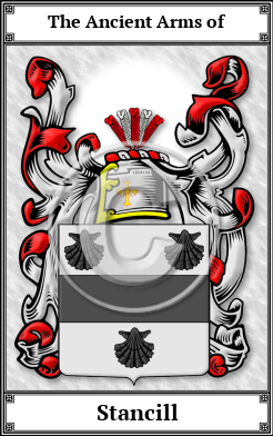 Stancill Family Crest Download (JPG)  Book Plated - 150 DPI