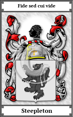 Steepleton Family Crest Download (JPG)  Book Plated - 150 DPI