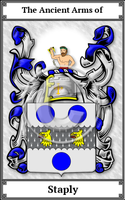 Staply Family Crest Download (JPG)  Book Plated - 150 DPI