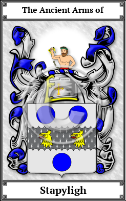 Stapyligh Family Crest Download (JPG)  Book Plated - 150 DPI