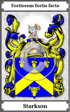 Starkson Family Crest Download (JPG)  Book Plated - 150 DPI