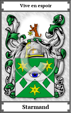 Starmand Family Crest Download (JPG)  Book Plated - 150 DPI