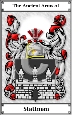 Stattman Family Crest Download (JPG)  Book Plated - 150 DPI