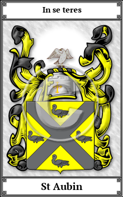 St Aubin Family Crest Download (JPG)  Book Plated - 150 DPI