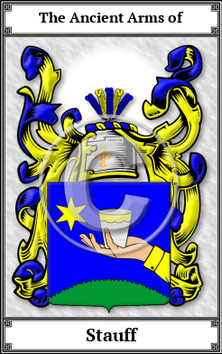 Stauff Family Crest Download (JPG)  Book Plated - 150 DPI