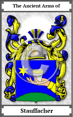 Stauffacher Family Crest Download (JPG)  Book Plated - 150 DPI