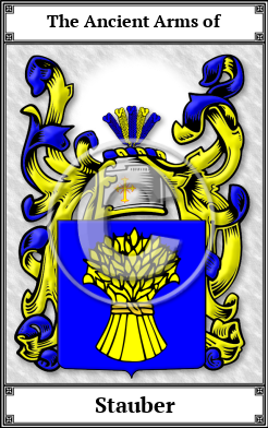 Stauber Family Crest Download (JPG)  Book Plated - 150 DPI