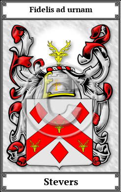 Stevers Family Crest Download (JPG) Book Plated - 600 DPI