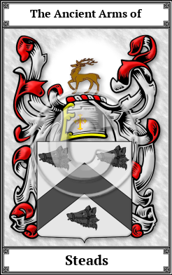 Steads Family Crest Download (JPG)  Book Plated - 150 DPI