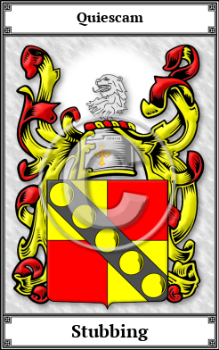 Stubbing Family Crest Download (JPG) Book Plated - 300 DPI