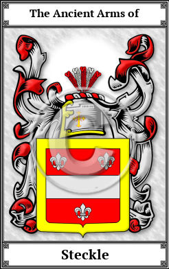 Steckle Family Crest Download (JPG) Book Plated - 600 DPI