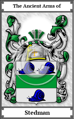 Stedman Family Crest Download (JPG) Book Plated - 600 DPI