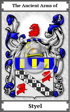 Styel Family Crest Download (JPG) Book Plated - 600 DPI