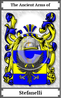 Stefanelli Family Crest Download (JPG)  Book Plated - 150 DPI