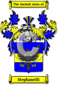 Stephanelli Family Crest Download (jpg) Legacy Series - 150 DPI
