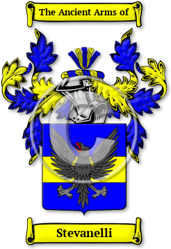 Stevanelli Family Crest Download (jpg) Legacy Series - 150 DPI