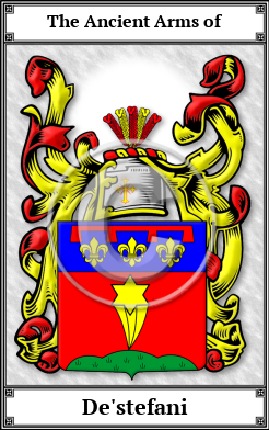 De'stefani Family Crest Download (JPG)  Book Plated - 150 DPI