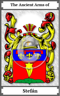 Stefán Family Crest Download (JPG)  Book Plated - 150 DPI