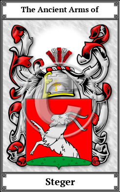 Steger Family Crest Download (JPG)  Book Plated - 150 DPI