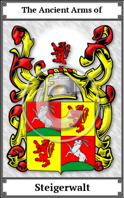 Steigerwalt Family Crest Download (JPG) Book Plated - 600 DPI