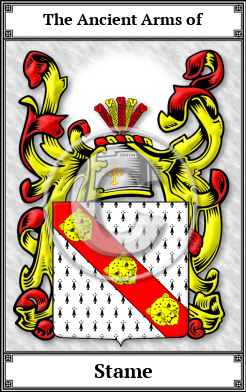 Stame Family Crest Download (JPG)  Book Plated - 150 DPI