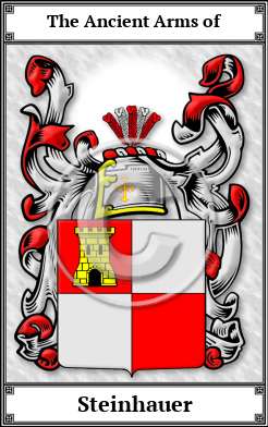 Steinhauer Family Crest Download (JPG)  Book Plated - 150 DPI