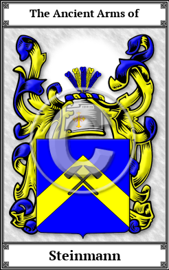 Steinmann Family Crest Download (JPG)  Book Plated - 150 DPI