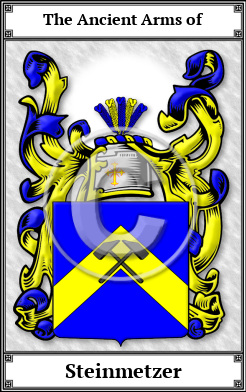 Steinmetzer Family Crest Download (JPG) Book Plated - 600 DPI