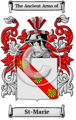 St-Marie Family Crest Download (JPG) Heritage Series - 300 DPI