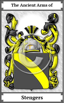 Stengers Family Crest Download (JPG)  Book Plated - 150 DPI