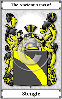 Stengle Family Crest Download (JPG)  Book Plated - 150 DPI