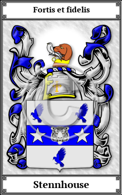 Stennhouse Family Crest Download (JPG)  Book Plated - 150 DPI