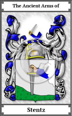 Stentz Family Crest Download (JPG)  Book Plated - 150 DPI