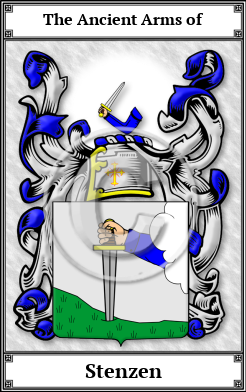 Stenzen Family Crest Download (JPG)  Book Plated - 150 DPI