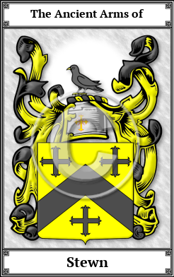 Stewn Family Crest Download (JPG)  Book Plated - 150 DPI