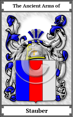 Stauber Family Crest Download (JPG)  Book Plated - 150 DPI