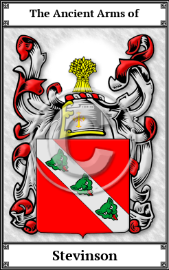 Stevinson Family Crest Download (JPG)  Book Plated - 150 DPI
