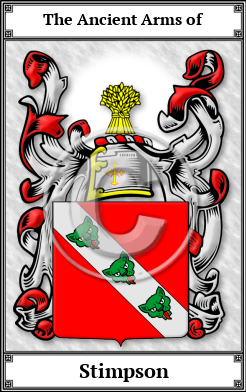 Stimpson Family Crest Download (JPG) Book Plated - 600 DPI