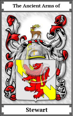 Stewart Family Crest Download (JPG)  Book Plated - 150 DPI