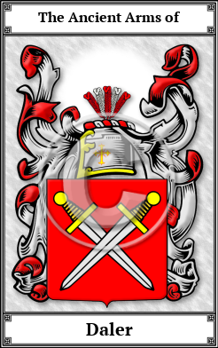 Daler Family Crest Download (JPG) Book Plated - 600 DPI