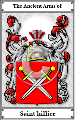 Saint'hillier Family Crest Download (JPG) Book Plated - 600 DPI